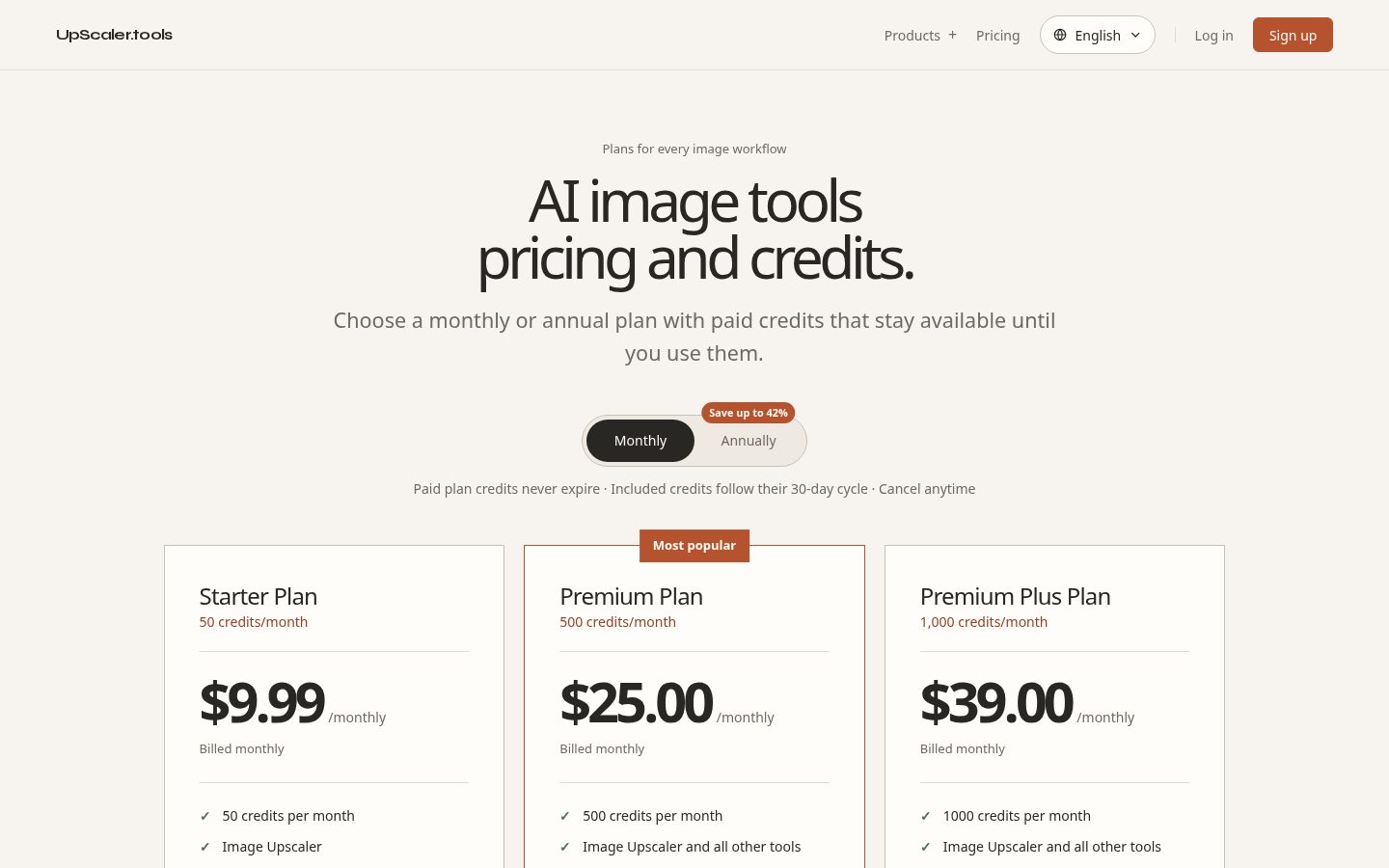 Image Upscaler Tools Pricing