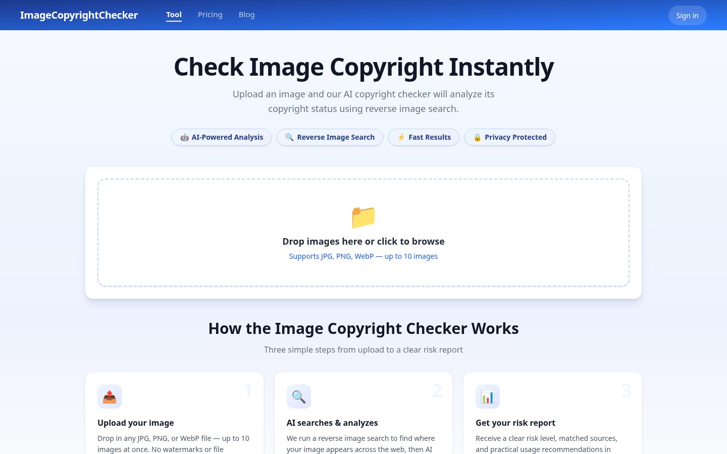 ImageCopyrightChecker Homepage