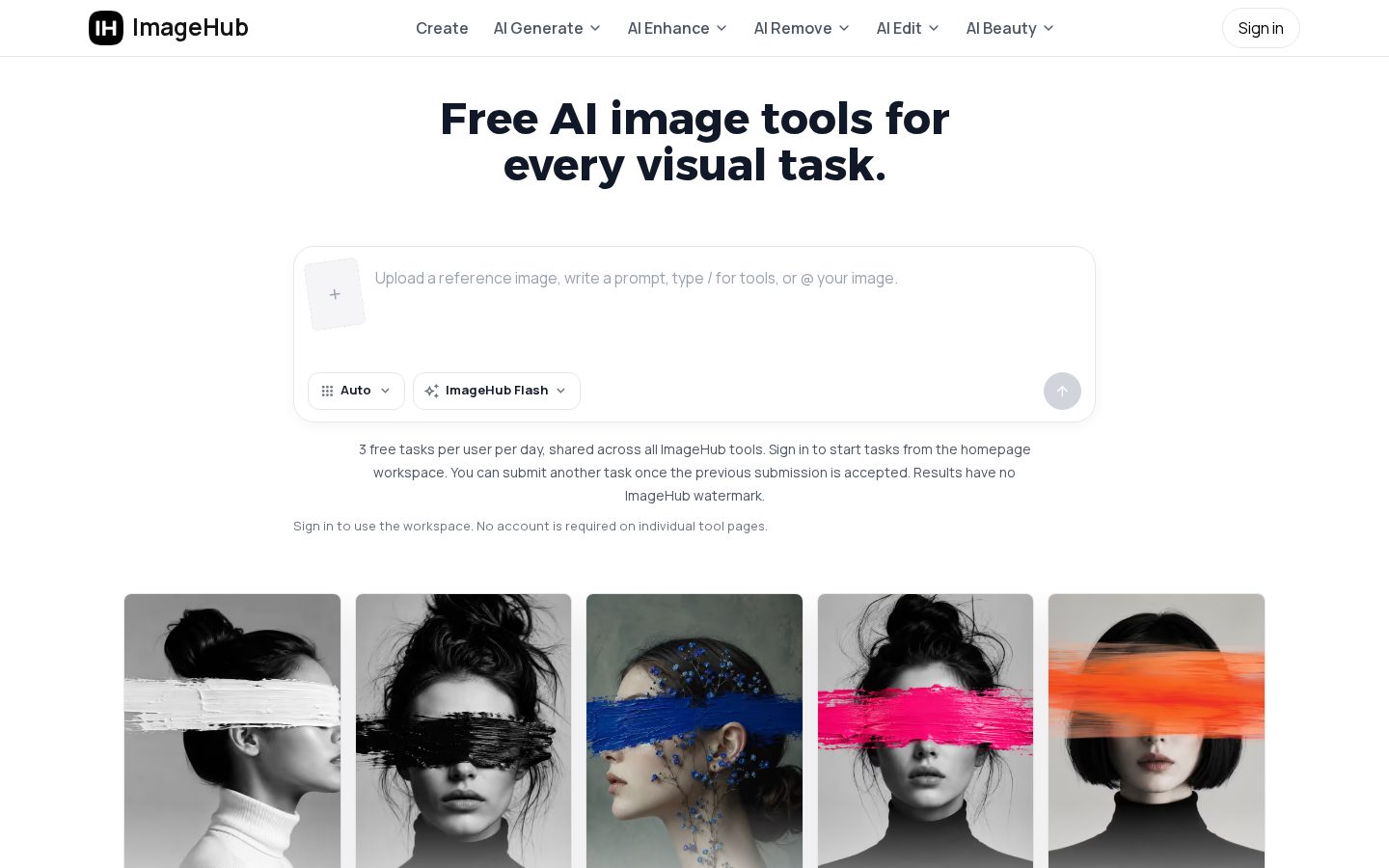 ImageHub Homepage