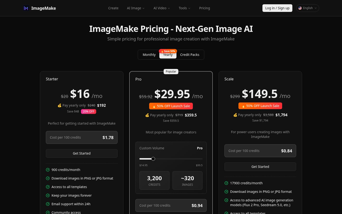 ImageMake Pricing