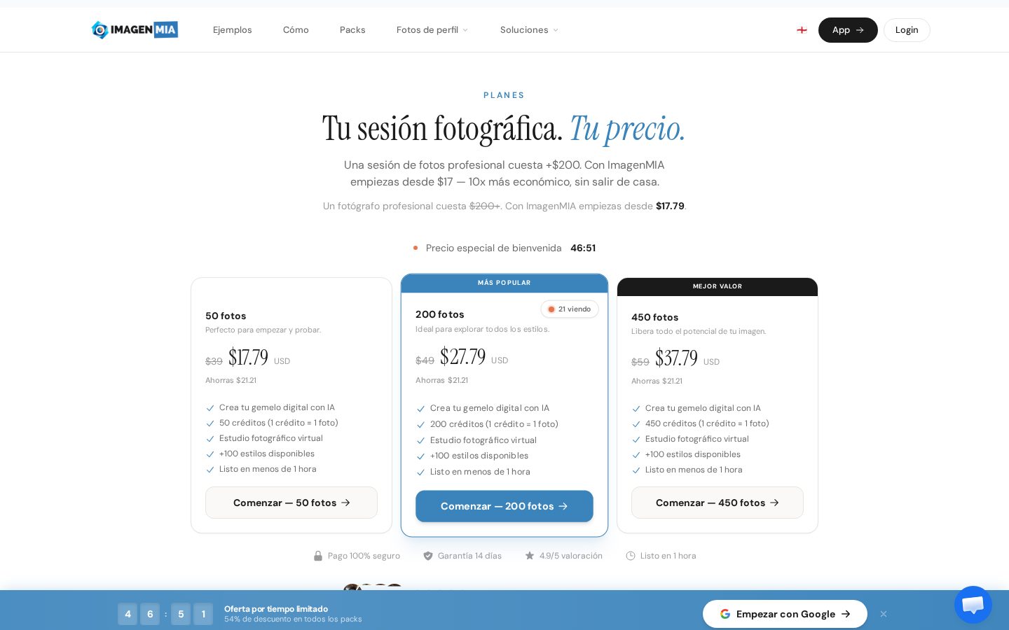 ImagenMIA Pricing
