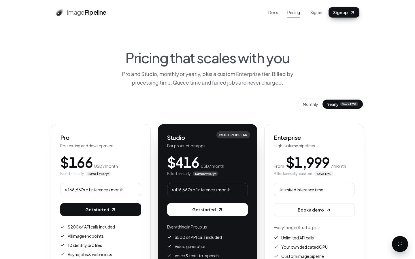ImagePipeline Pricing