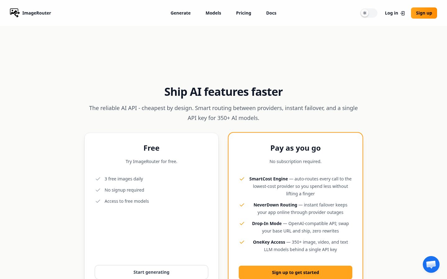 ImageRouter Pricing