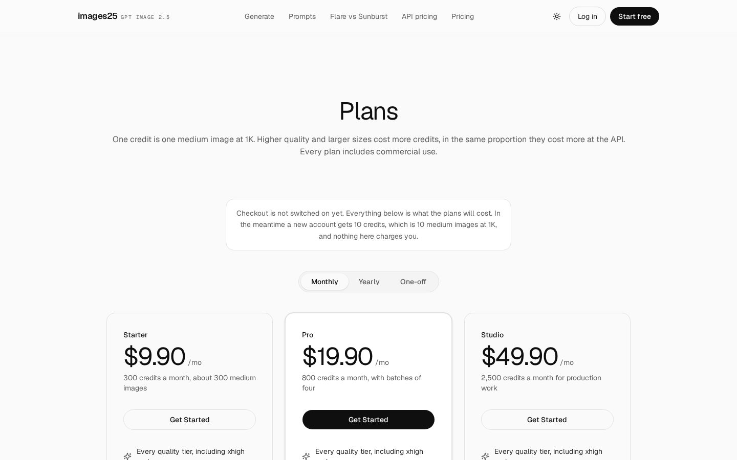 images25 Pricing