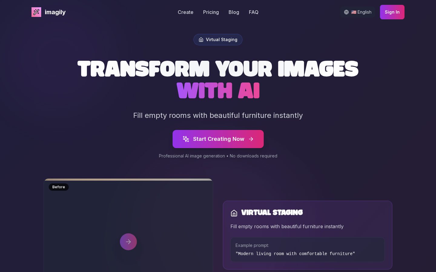 Imagily Homepage