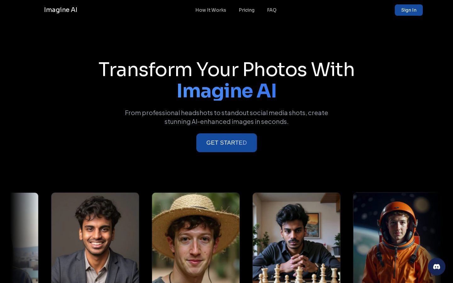 Imagine-AI Homepage