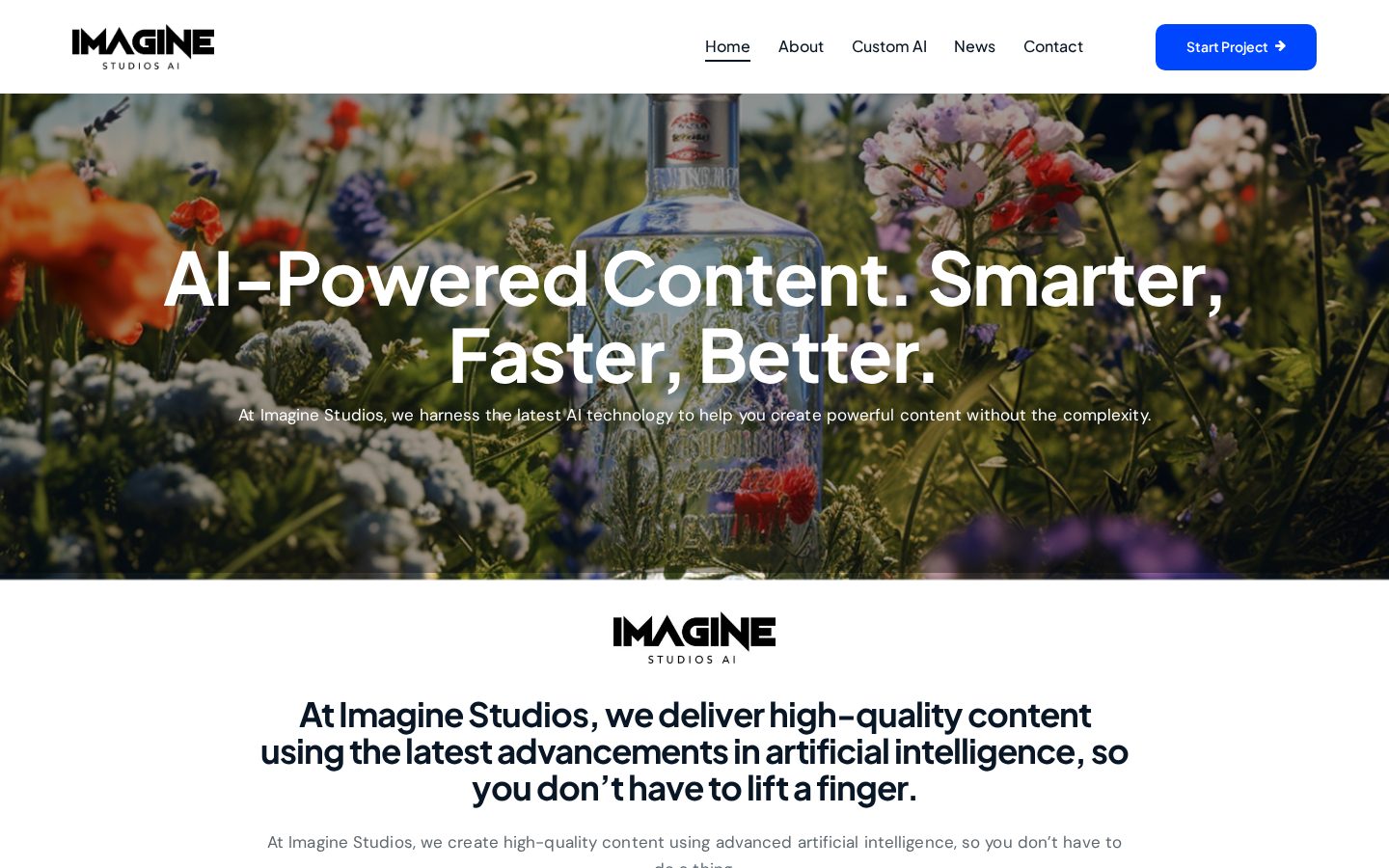 Imagine Studios Homepage