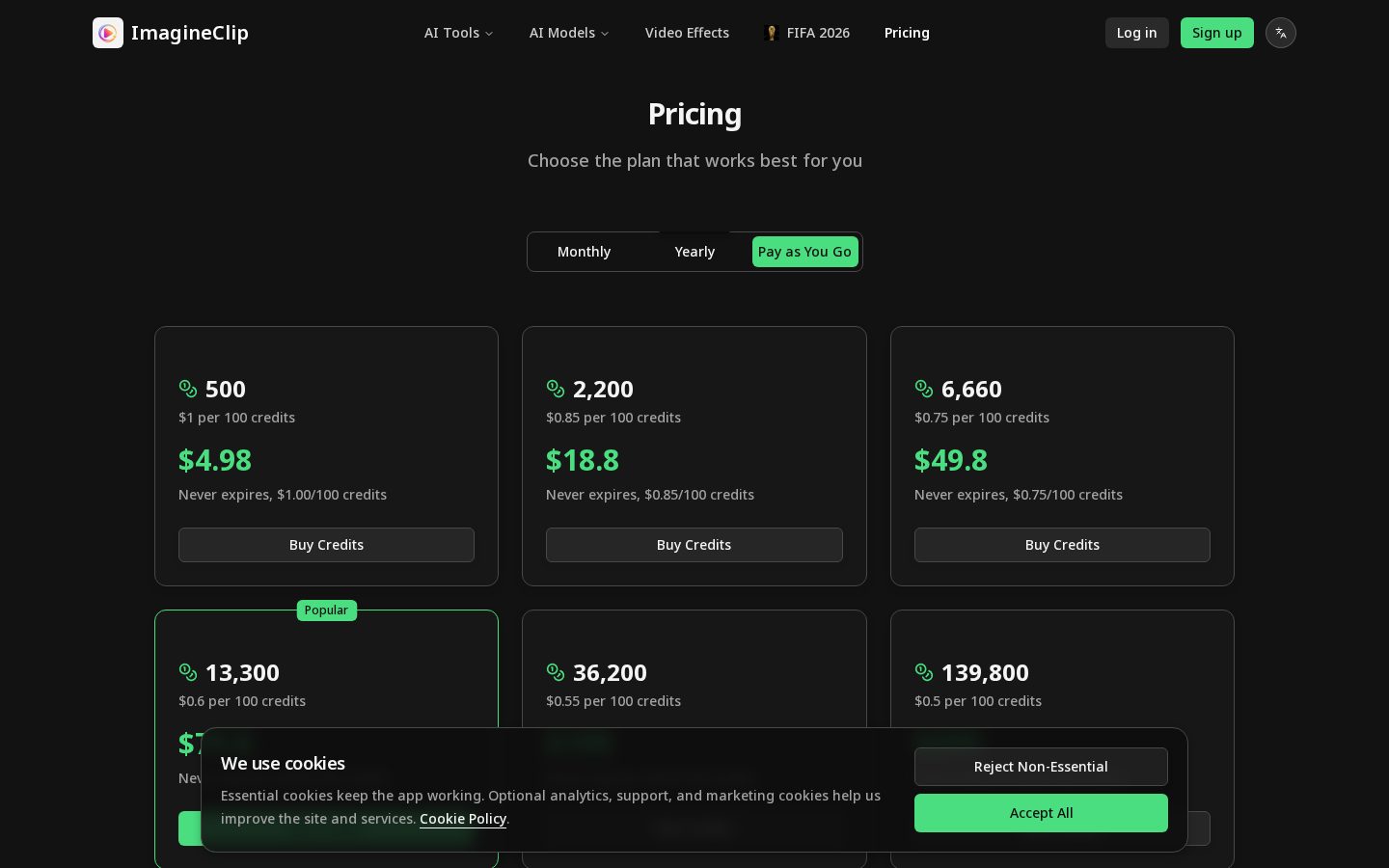 ImagineClip Pricing