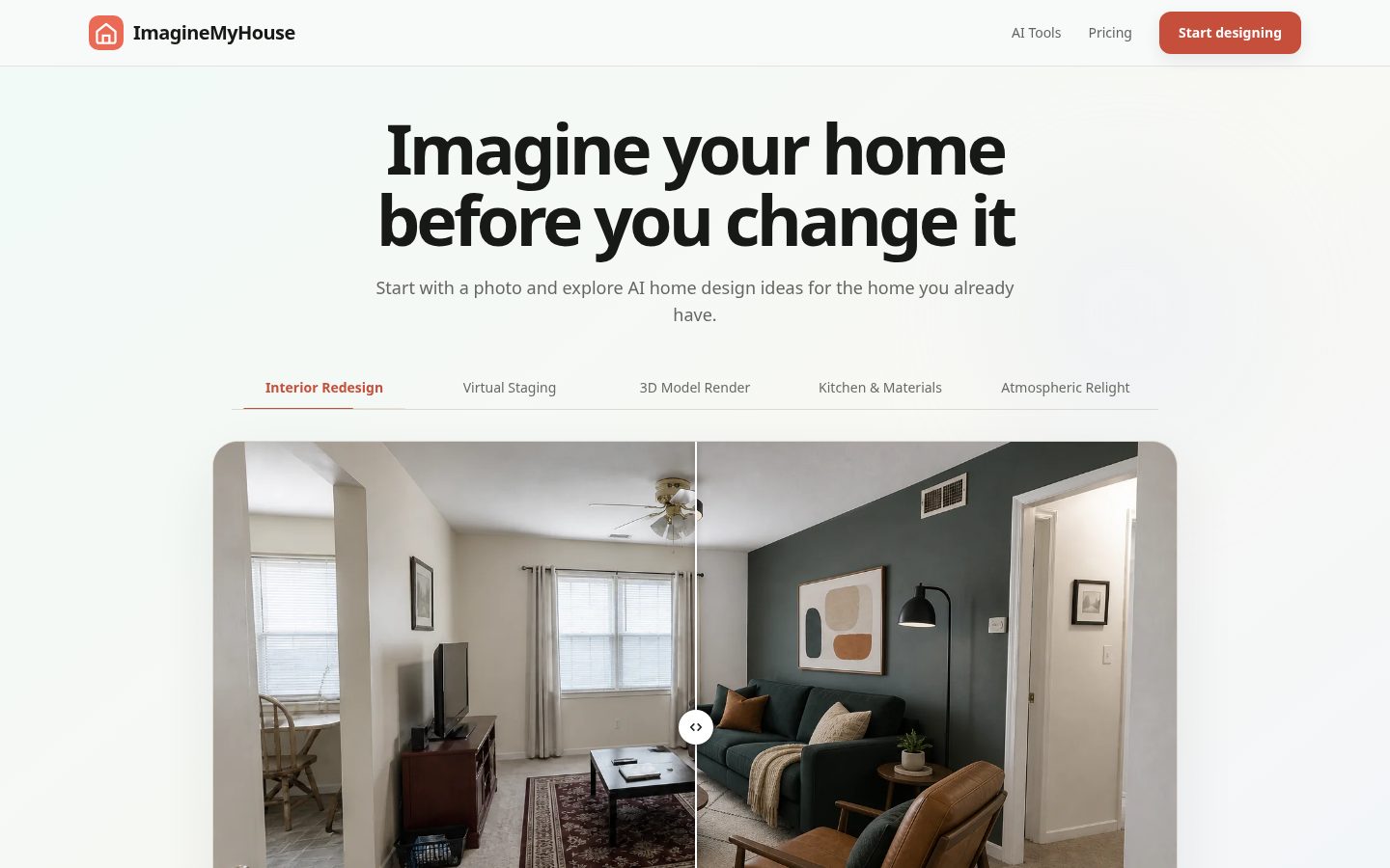 ImagineMyHouse Homepage