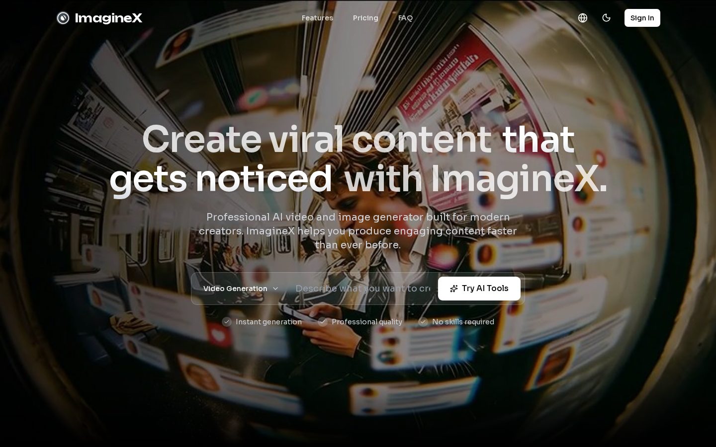 ImagineX Video Homepage