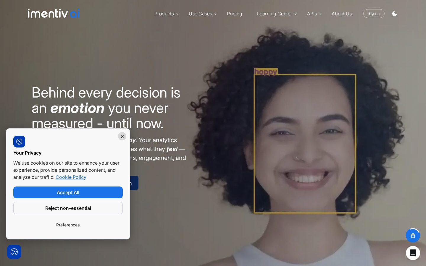 Imentiv AI Homepage