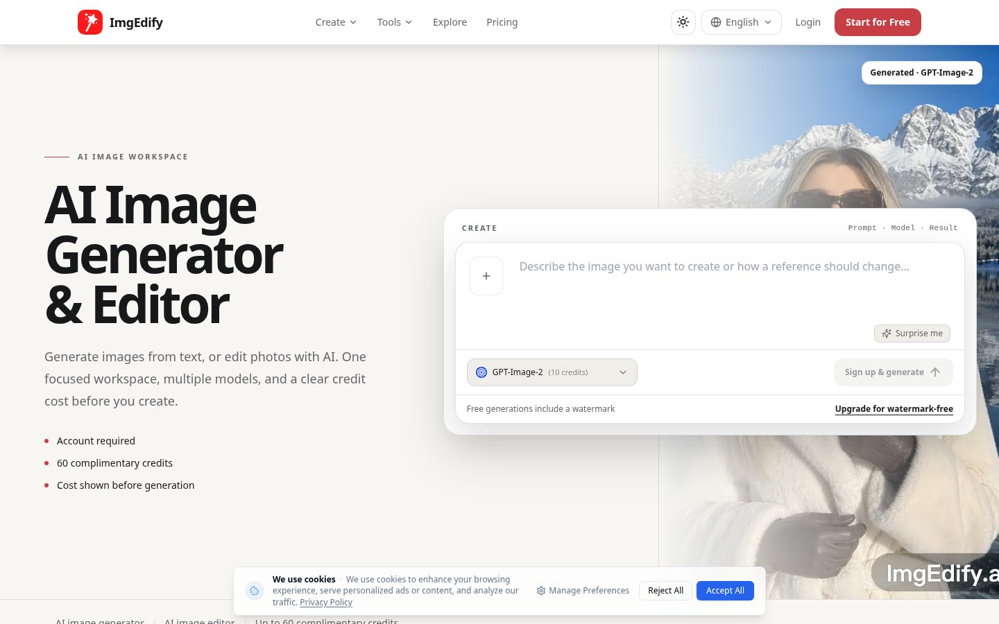 ImgEdify Homepage