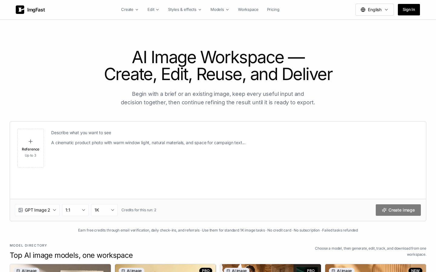 ImgFast Homepage