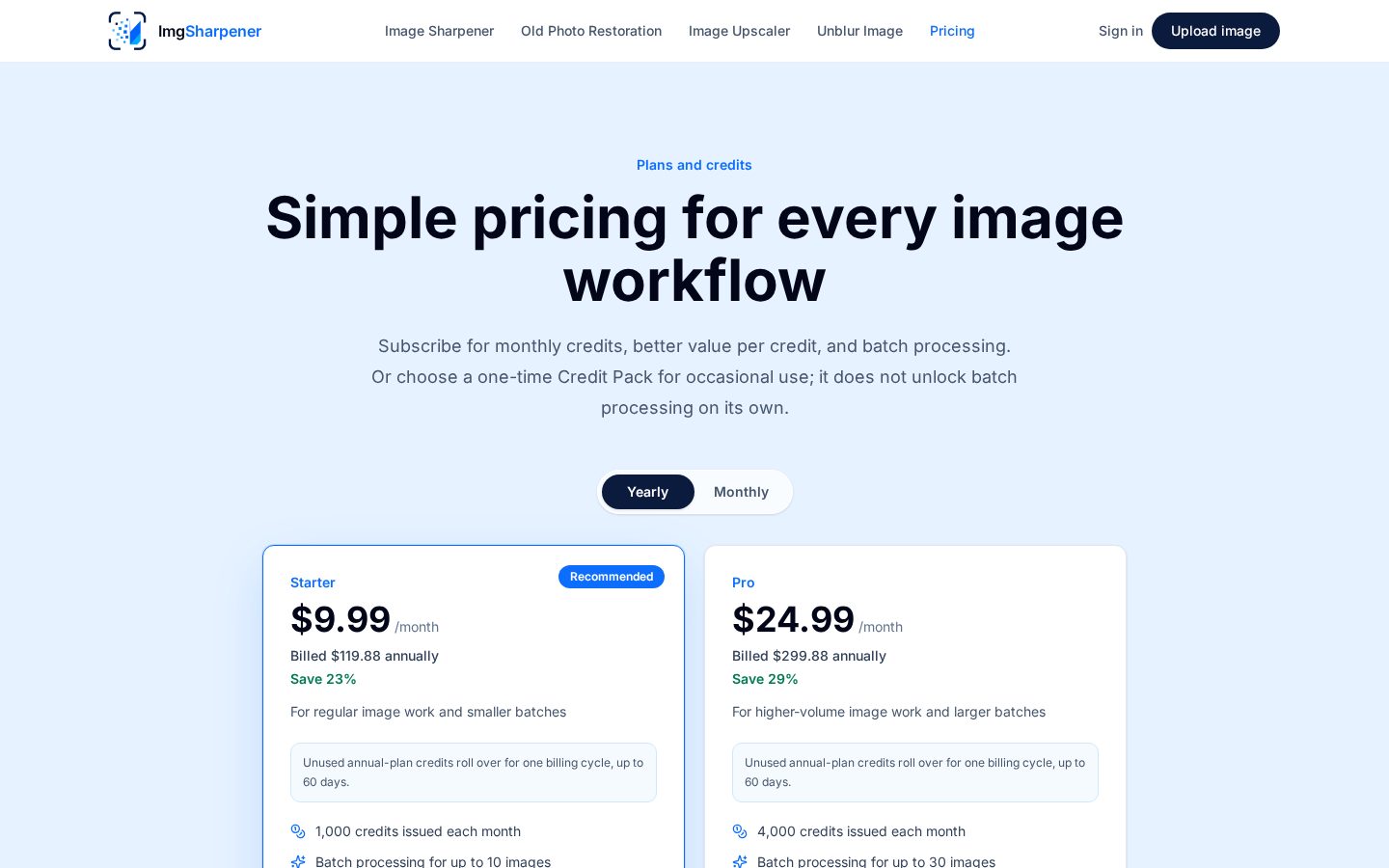 ImgSharpener Pricing