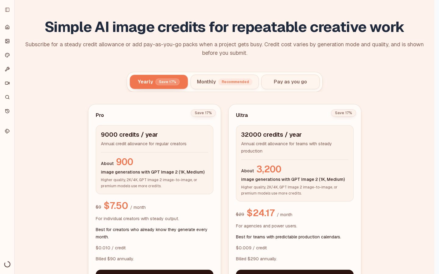 Imgstyler Pricing