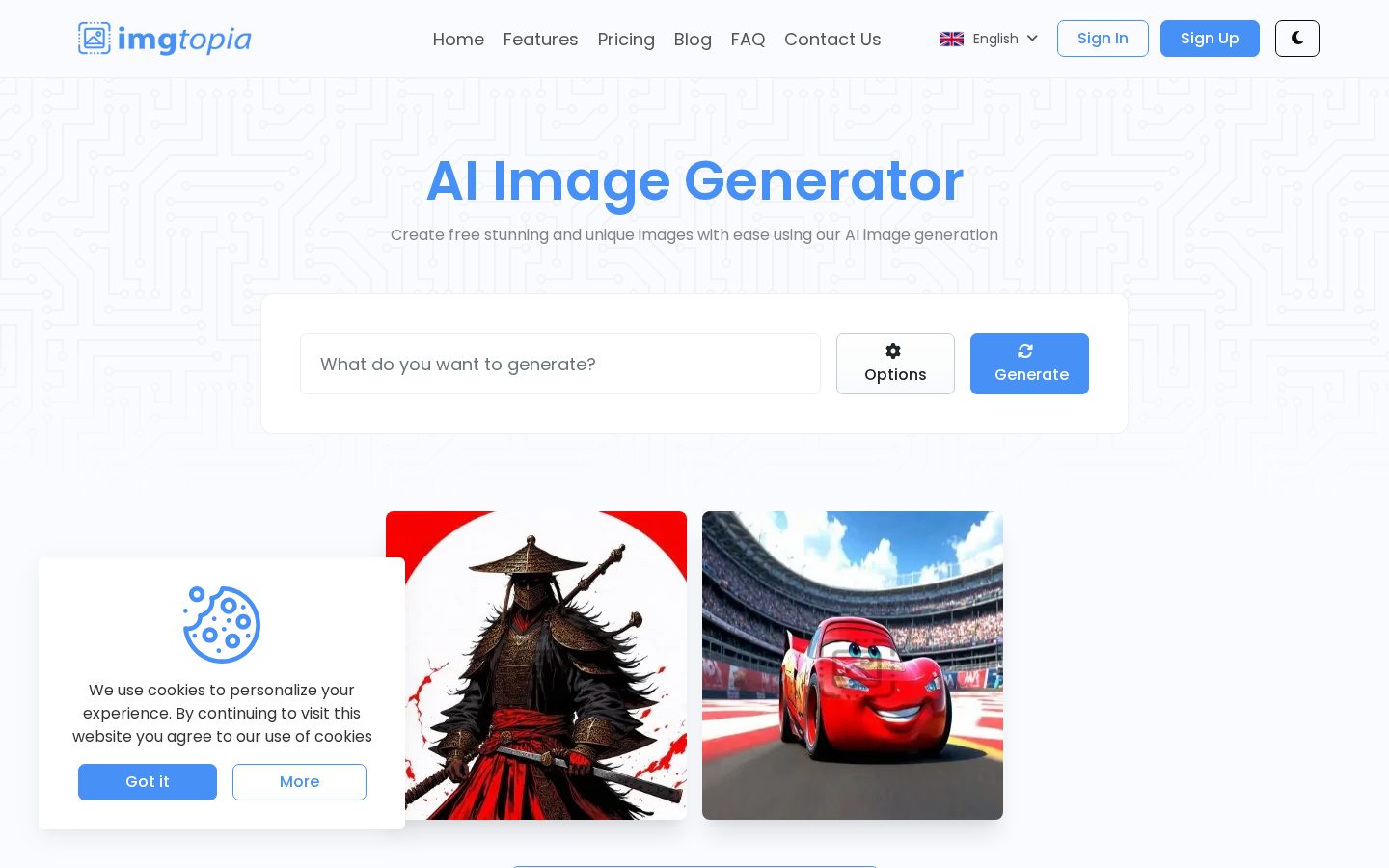 IMGtopia Homepage