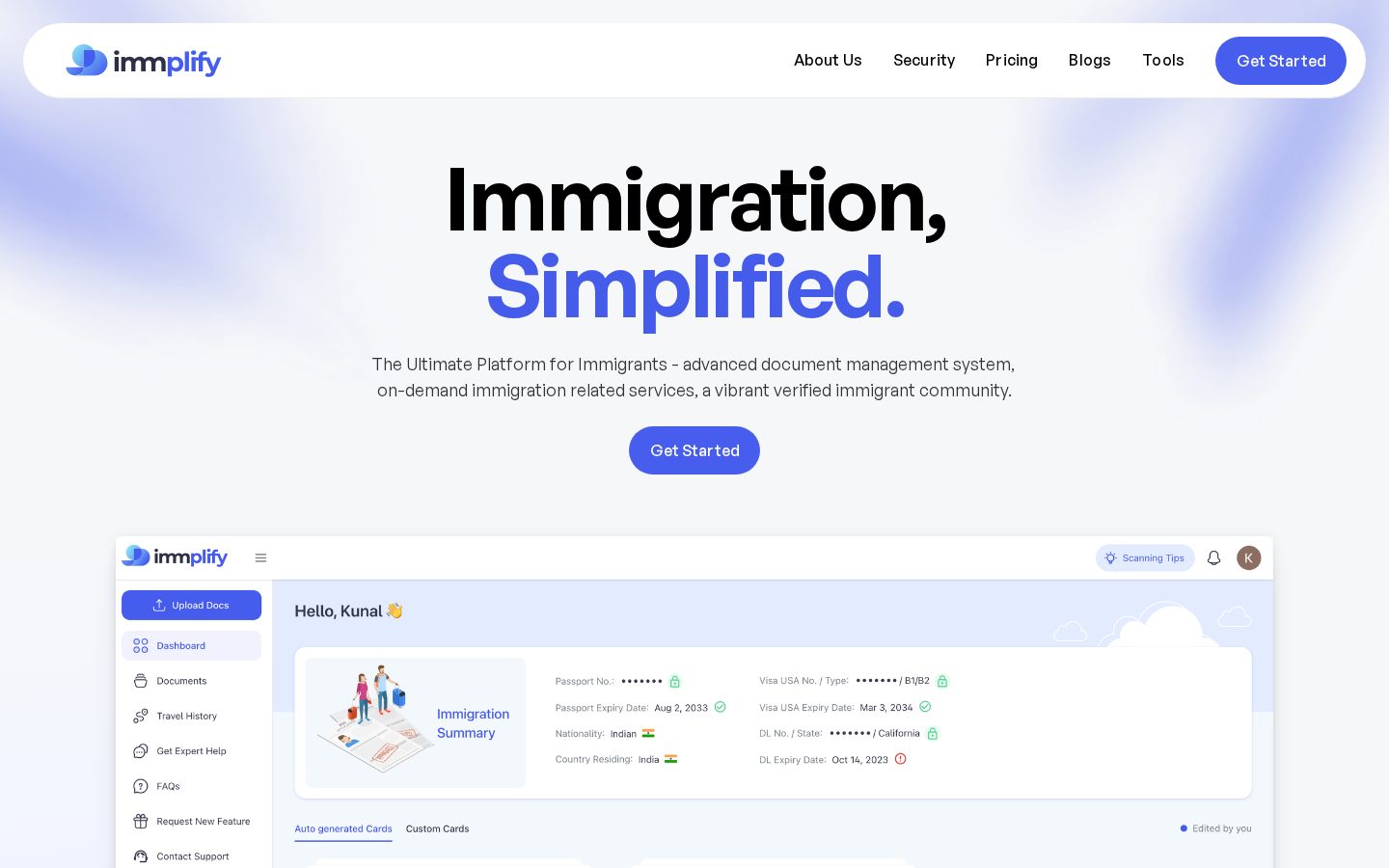 immplify Homepage