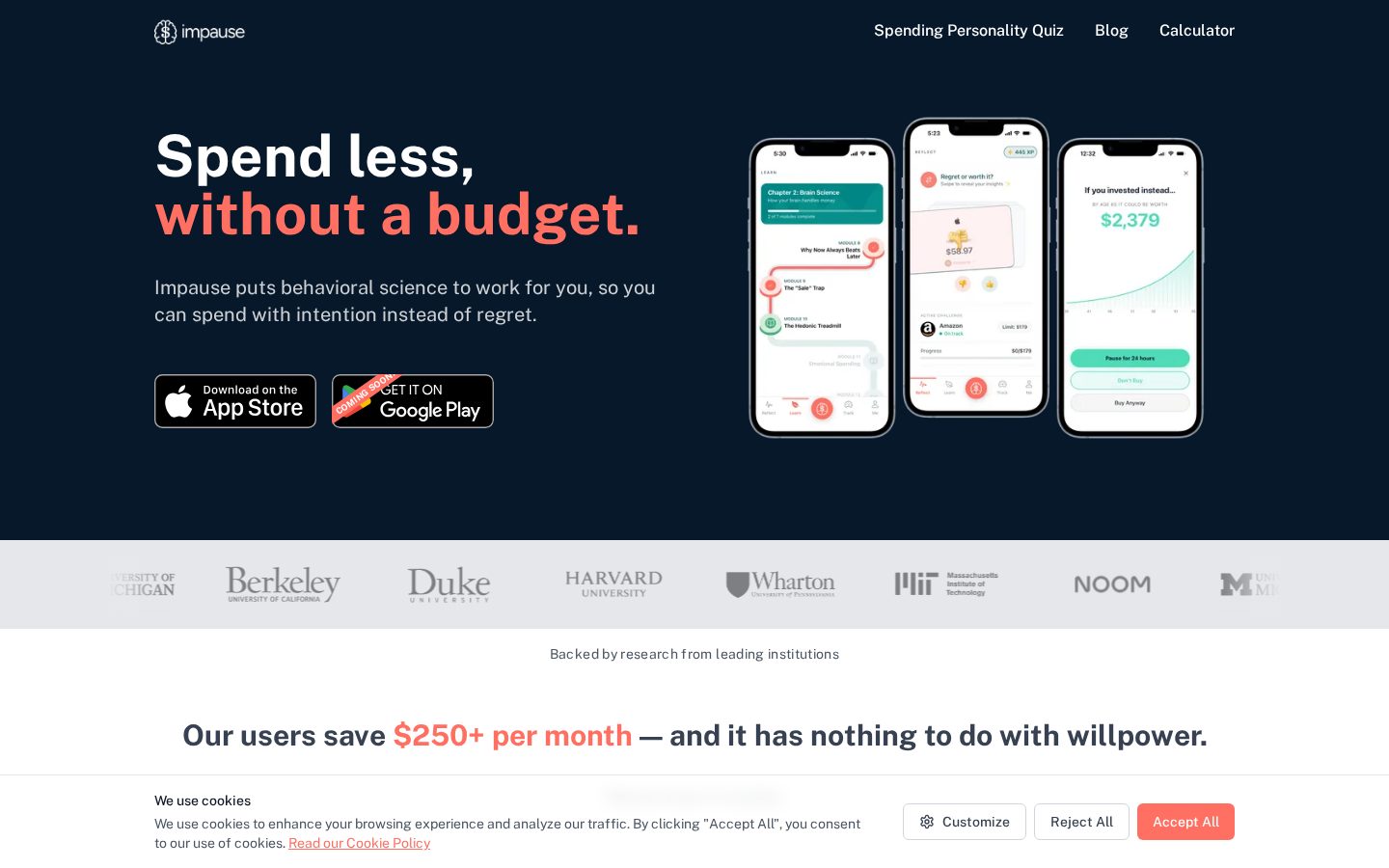 Impause Homepage