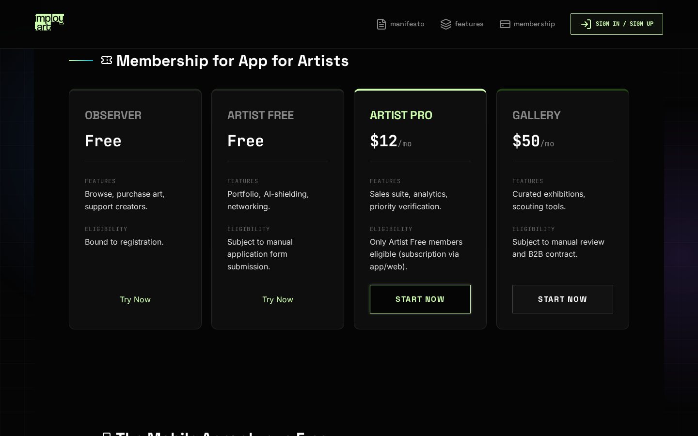 IMPLOY.ART Pricing