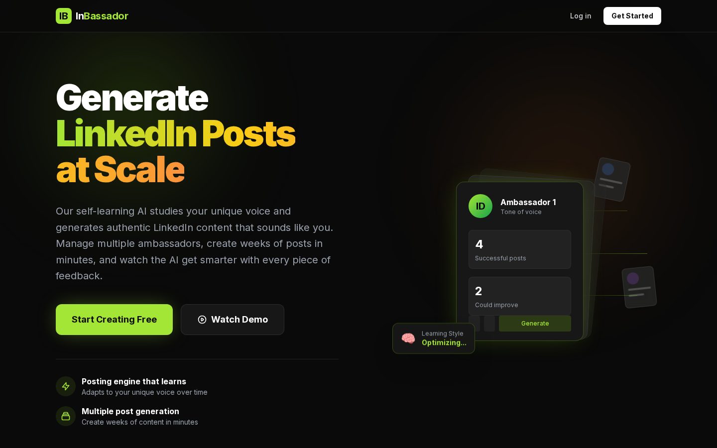 InBassador Homepage