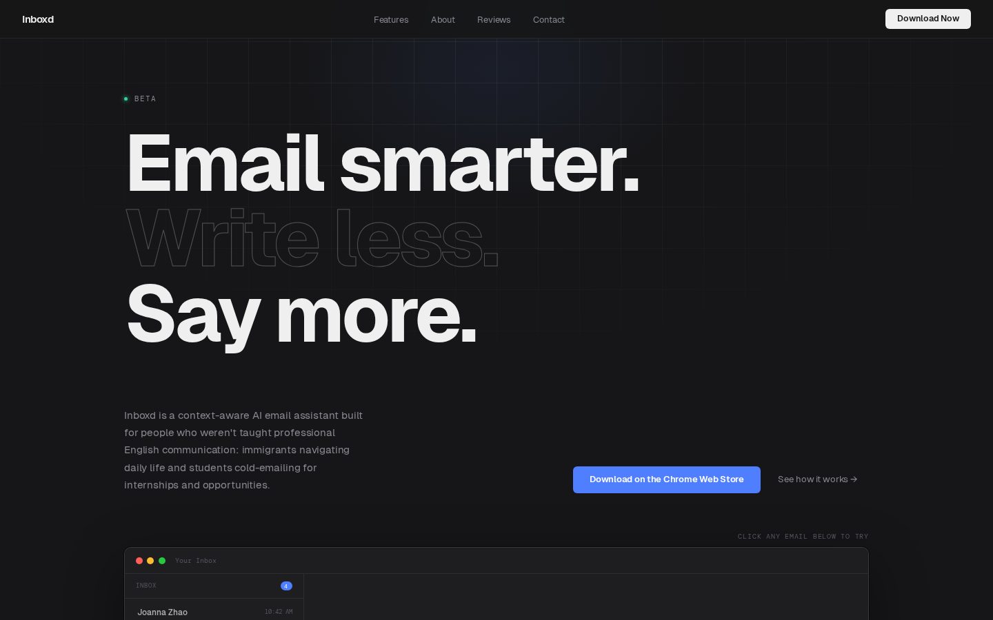 Inboxd Homepage