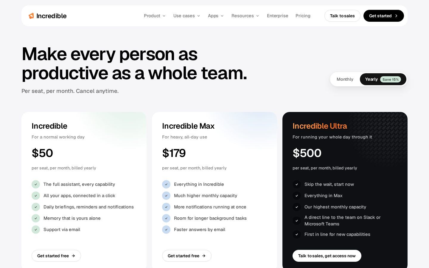 Incredible Pricing