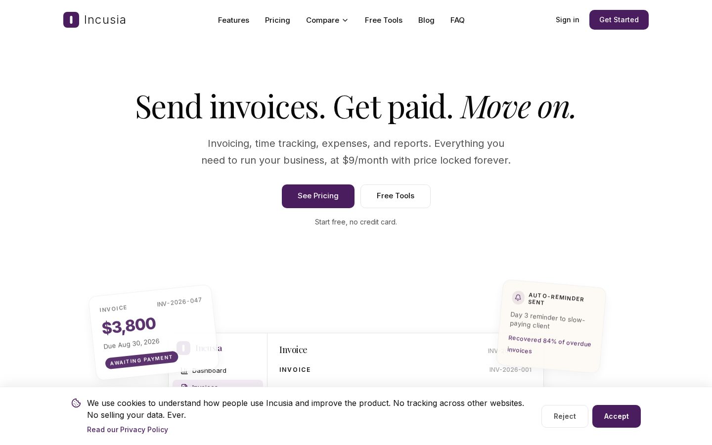 Incusia Homepage