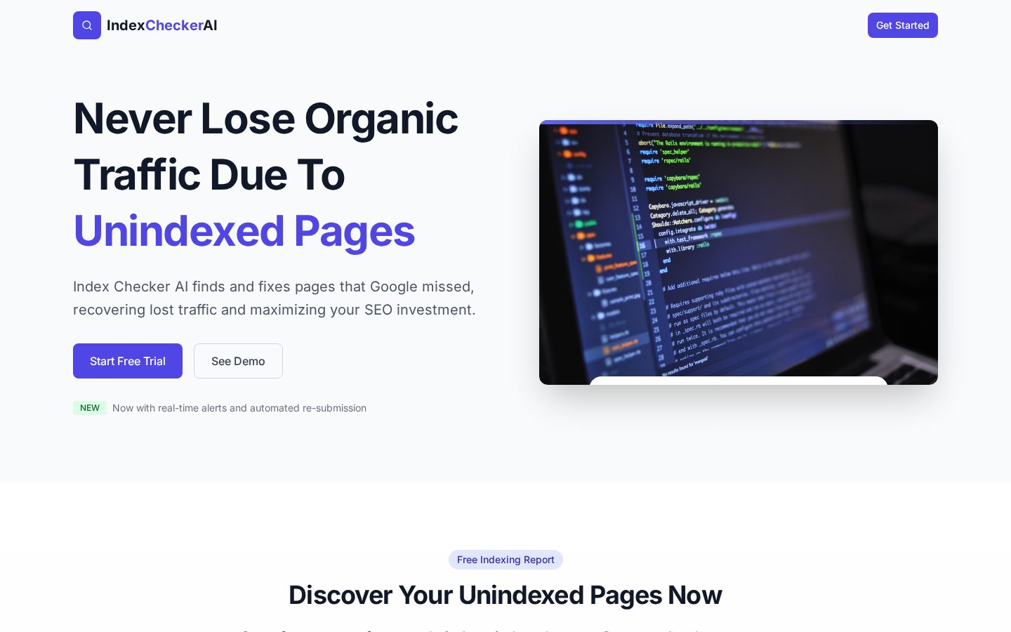 IndexChecker AI Homepage