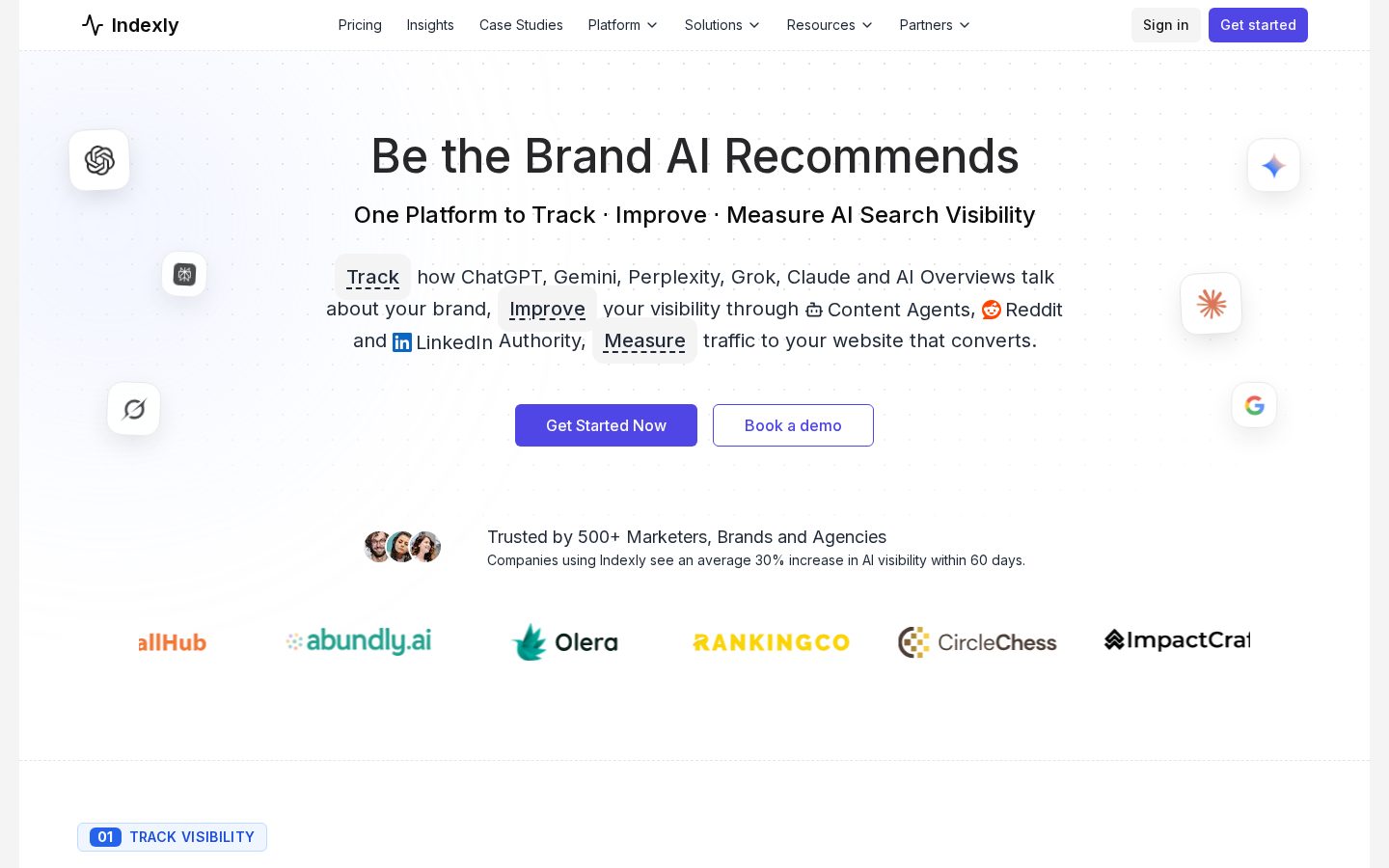 Indexly Homepage