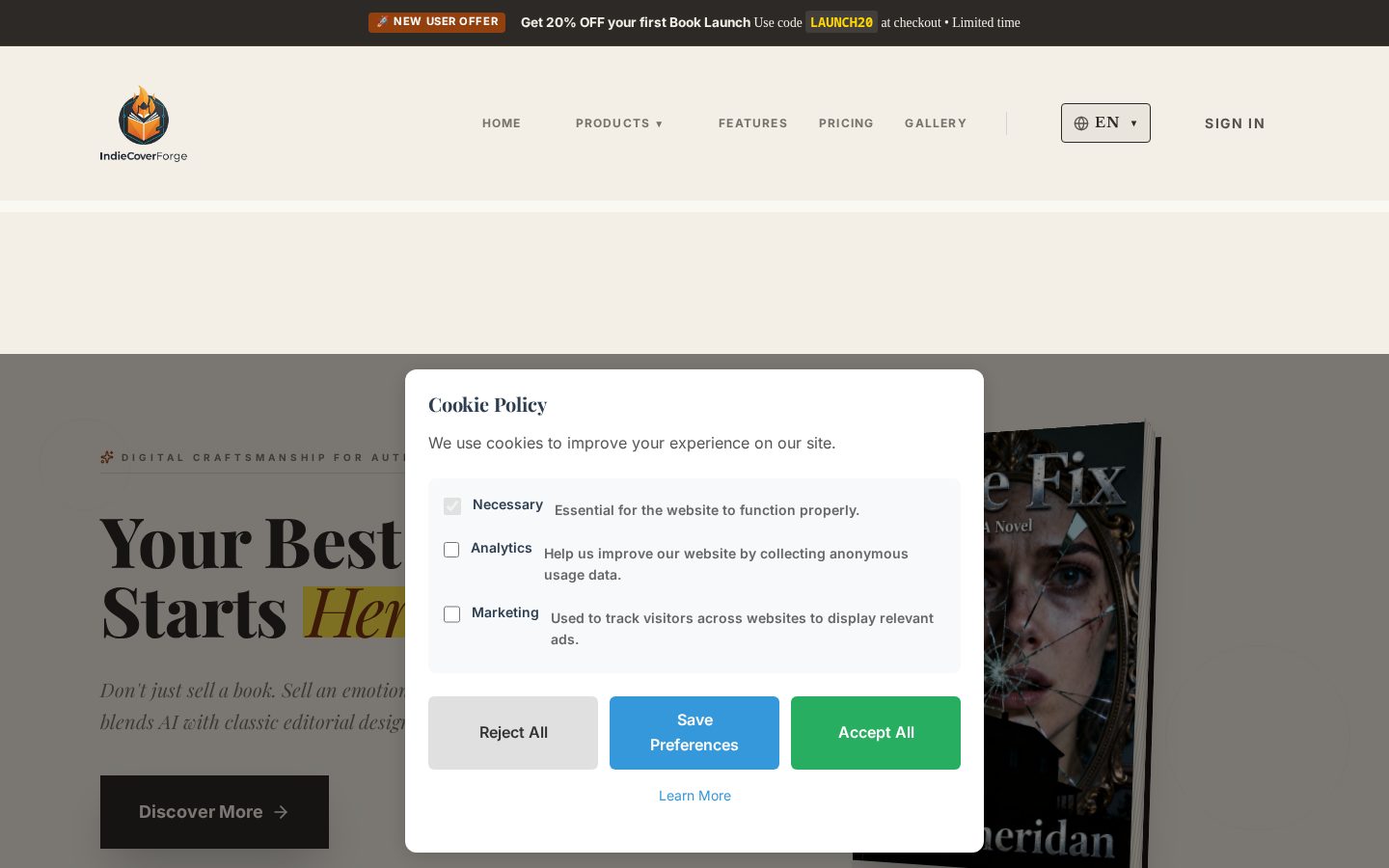 IndieCoverForge Homepage