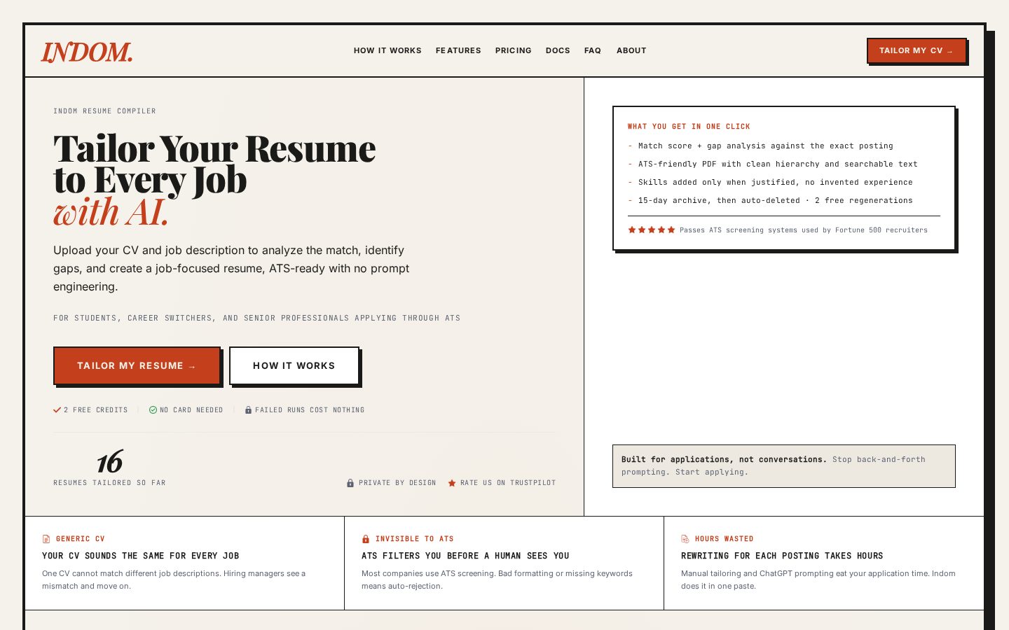 Indom Homepage