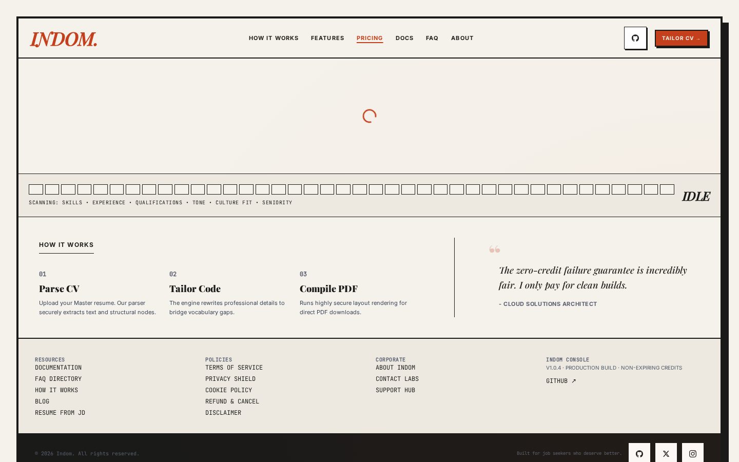 Indom Pricing
