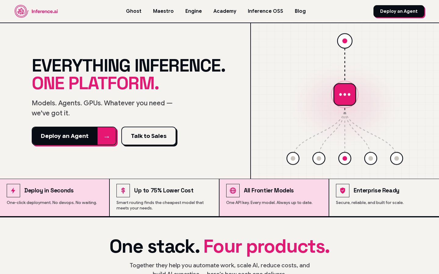 inference.ai Homepage