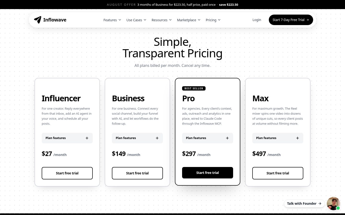 Inflowave Pricing
