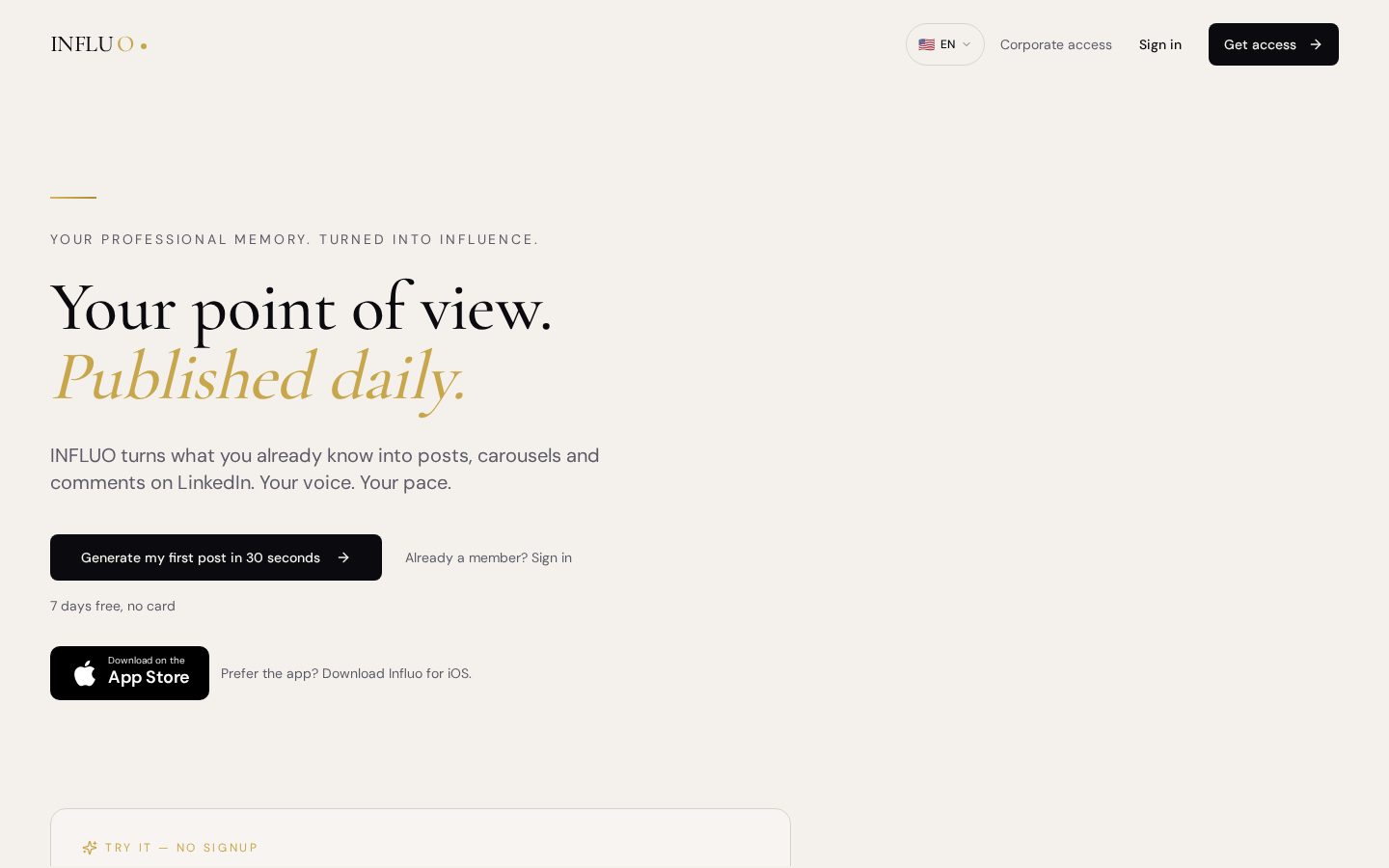 INFLUO Homepage
