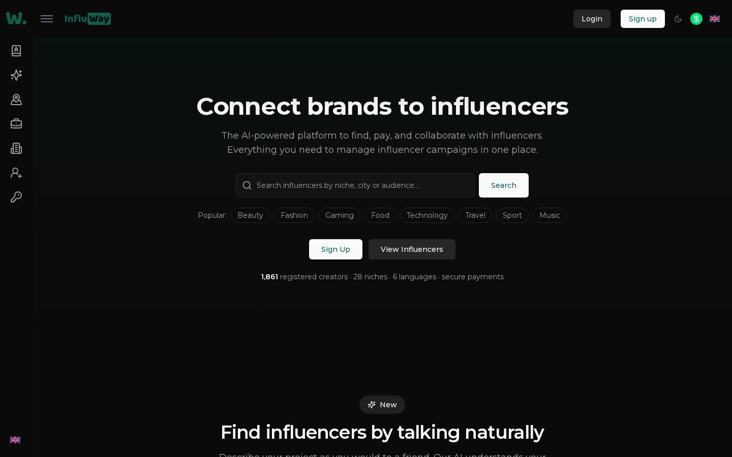 Influway Homepage