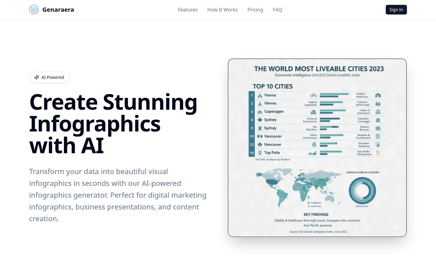 Infographics AI Homepage
