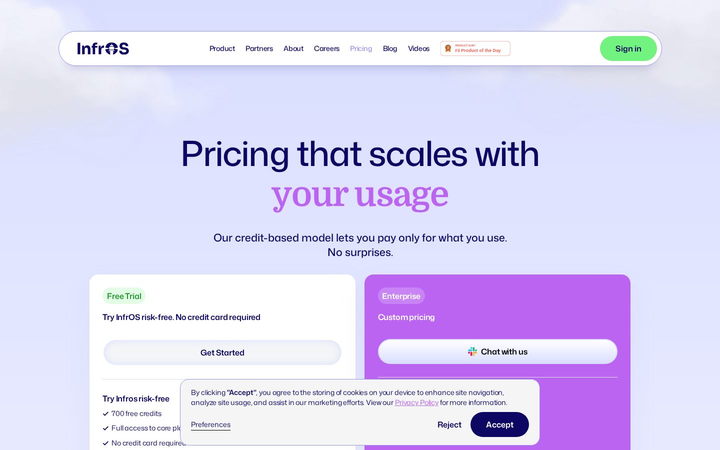 InfrOS Pricing