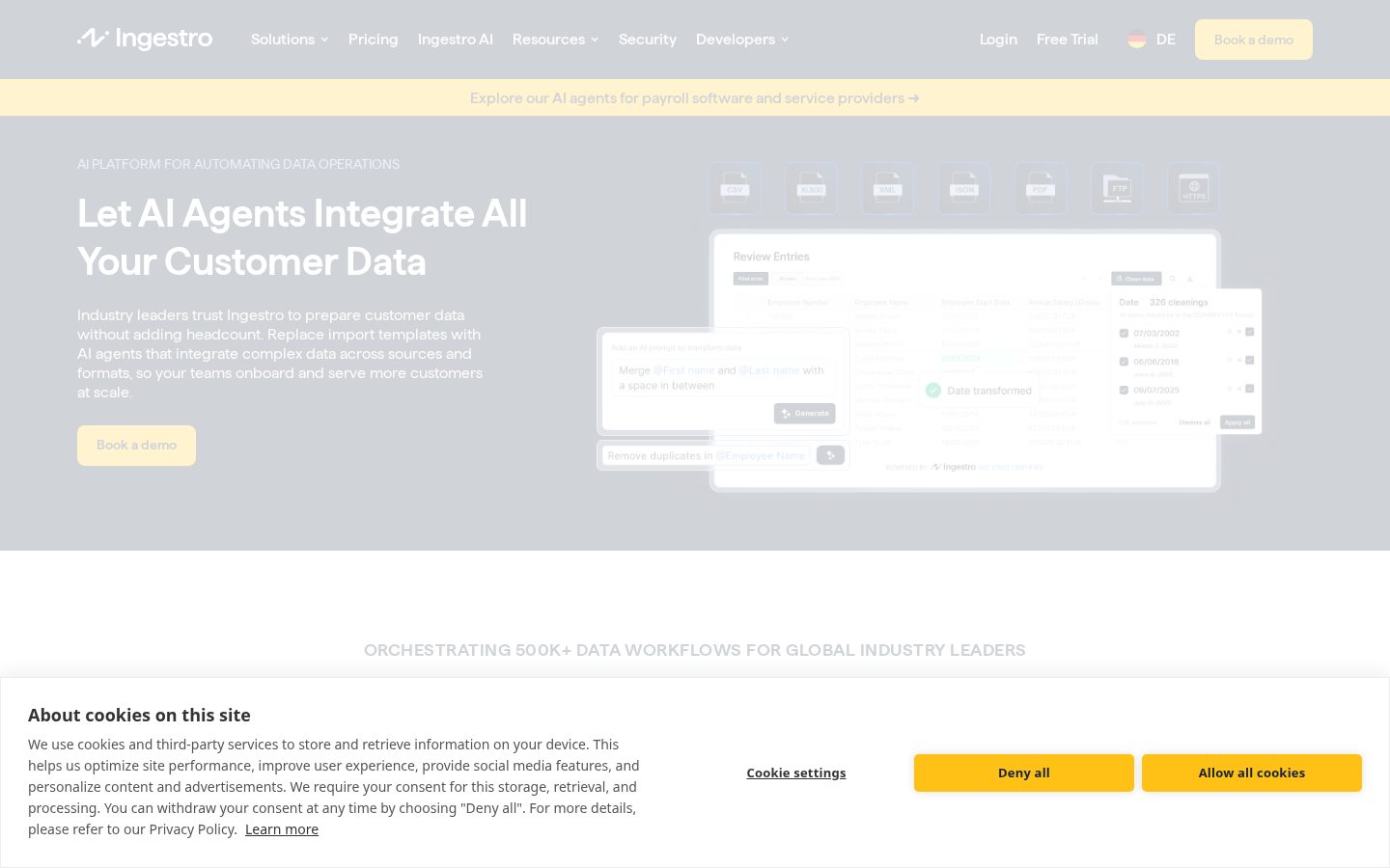 Ingestro Homepage