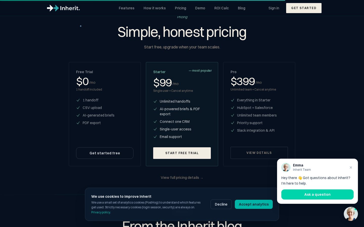 Inherit Pricing