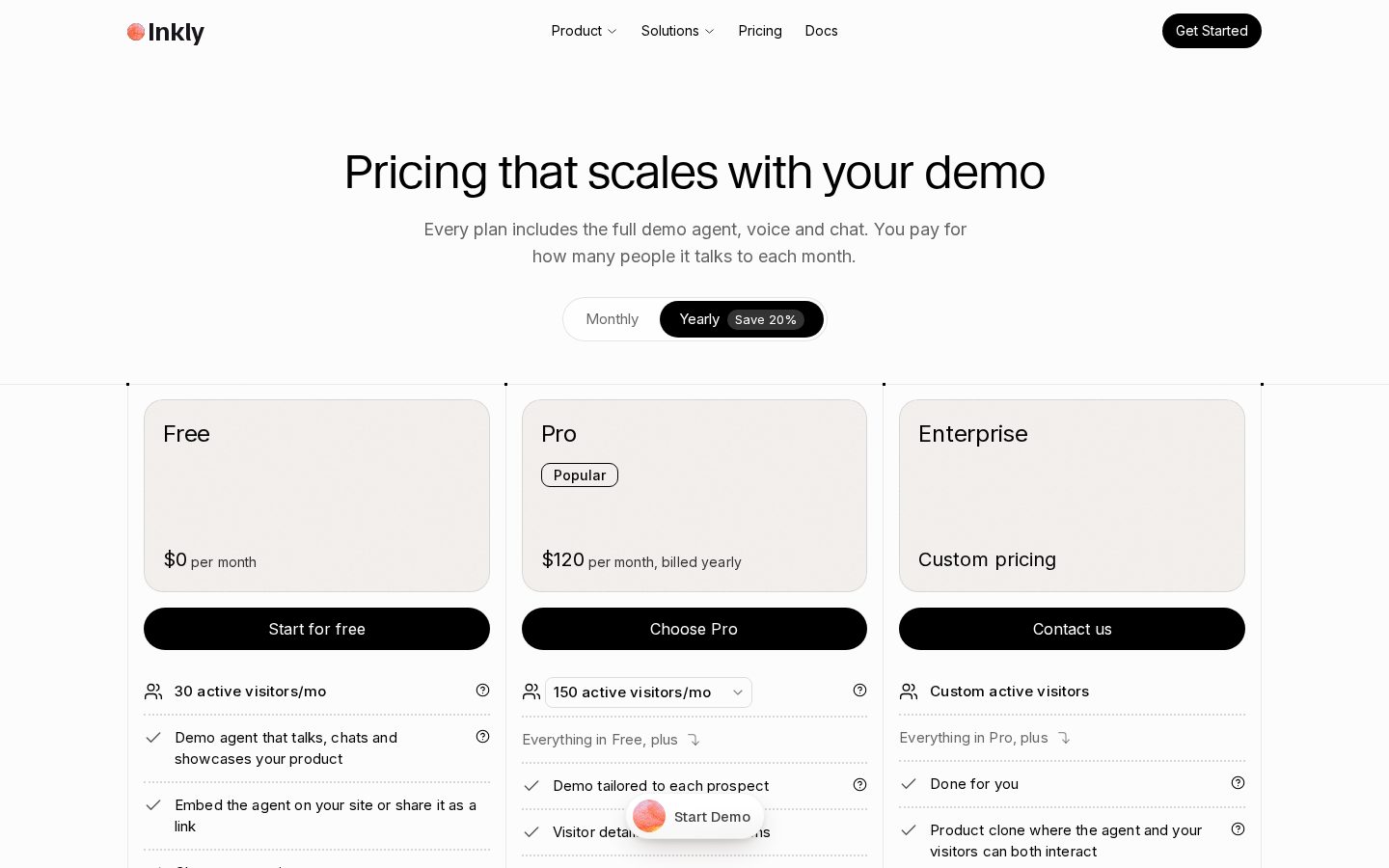 Inkly Pricing
