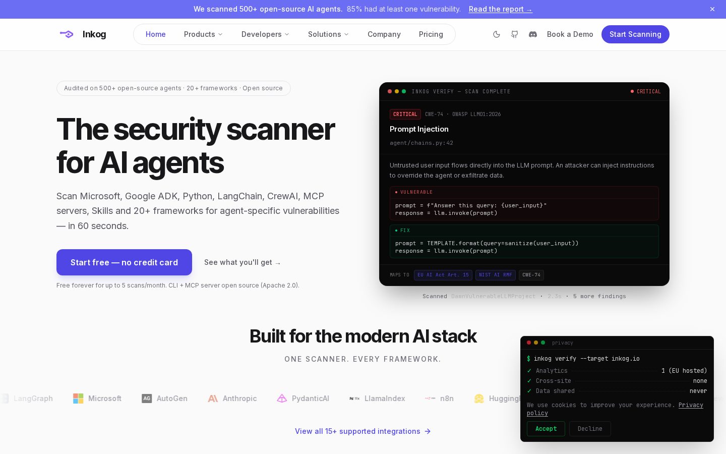 Inkog Homepage