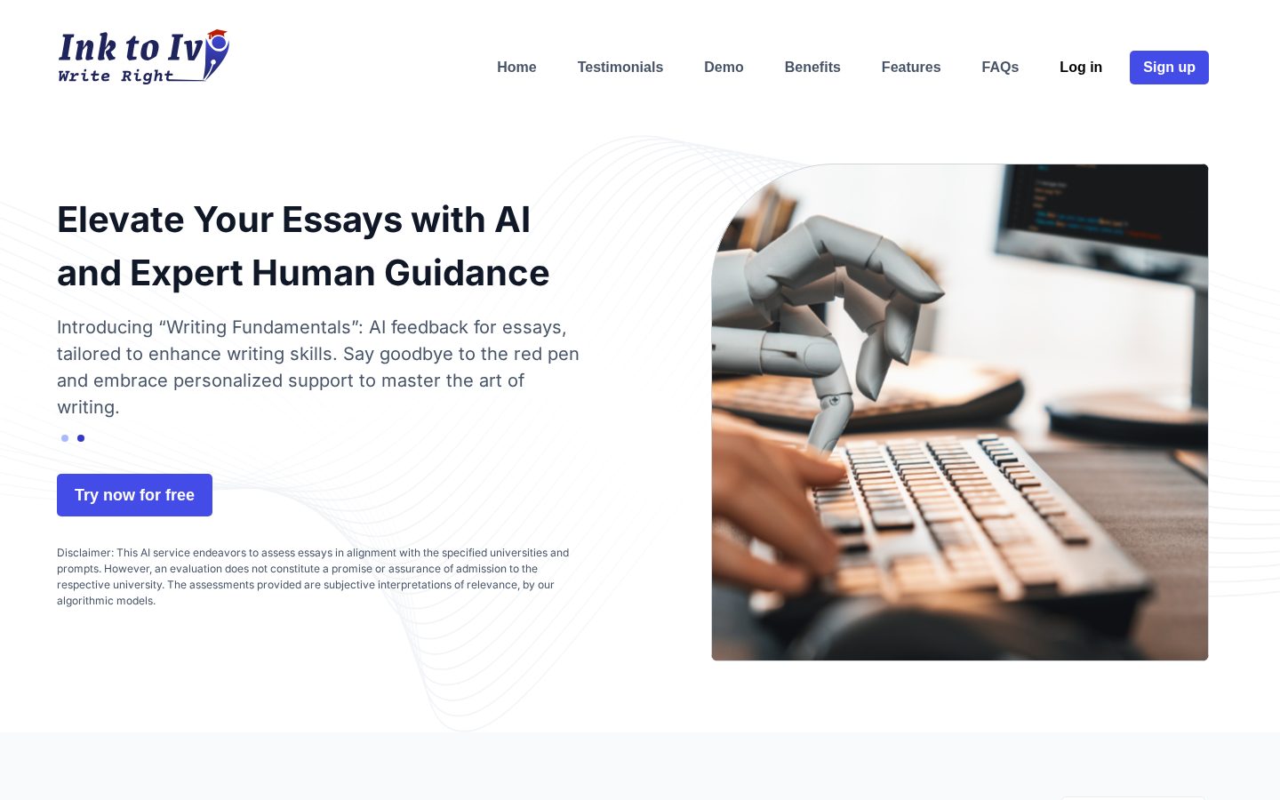 InktoIvy Homepage