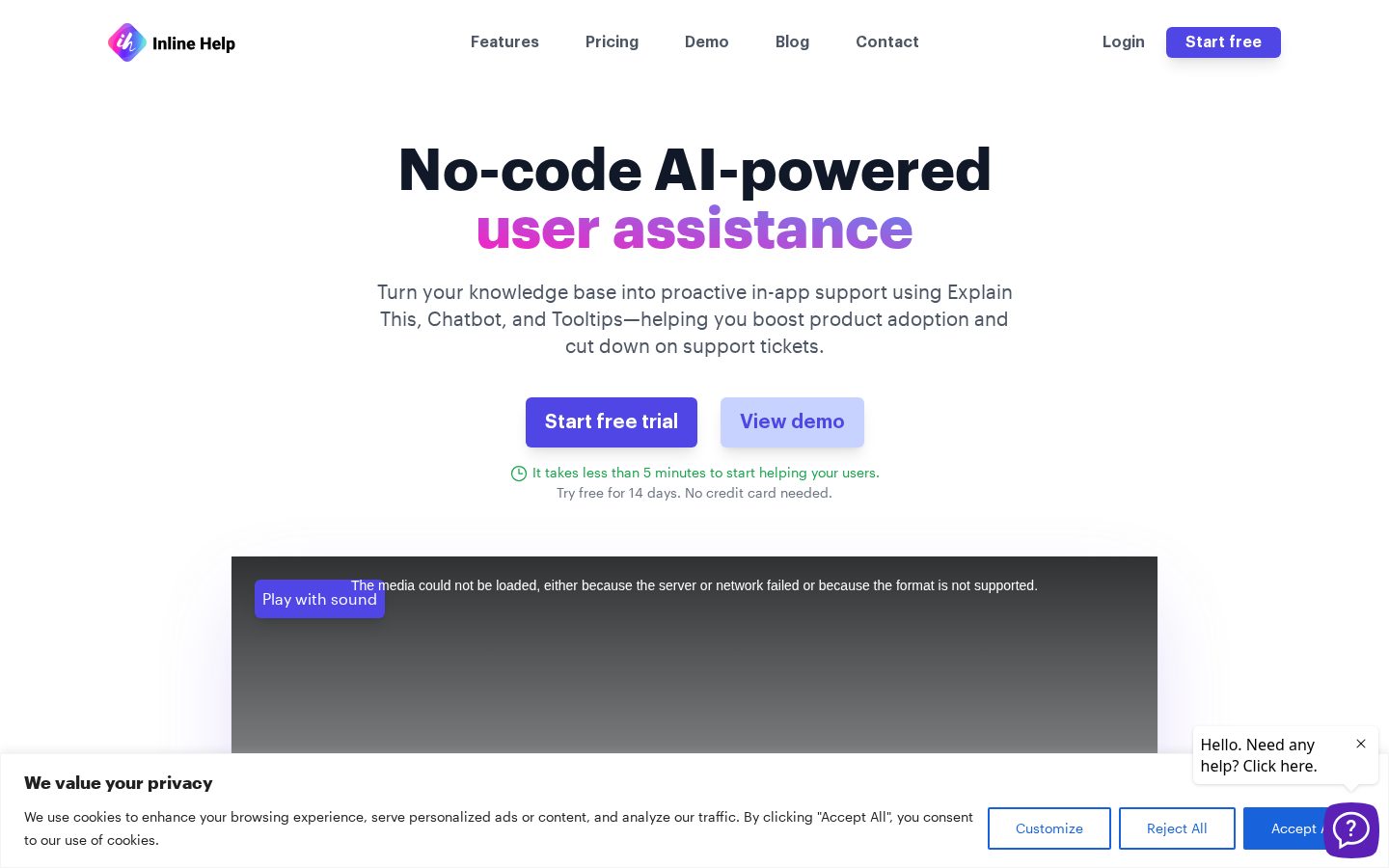 Inline Help Homepage