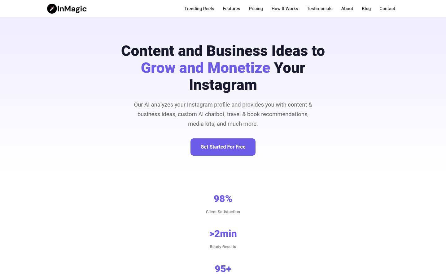InMagic AI Homepage