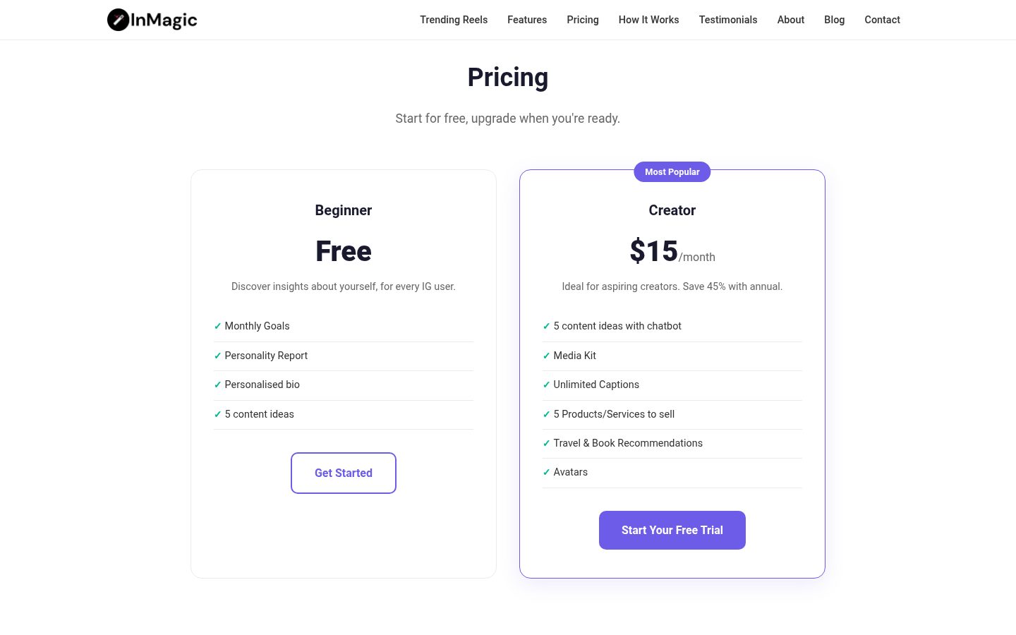 InMagic AI Pricing