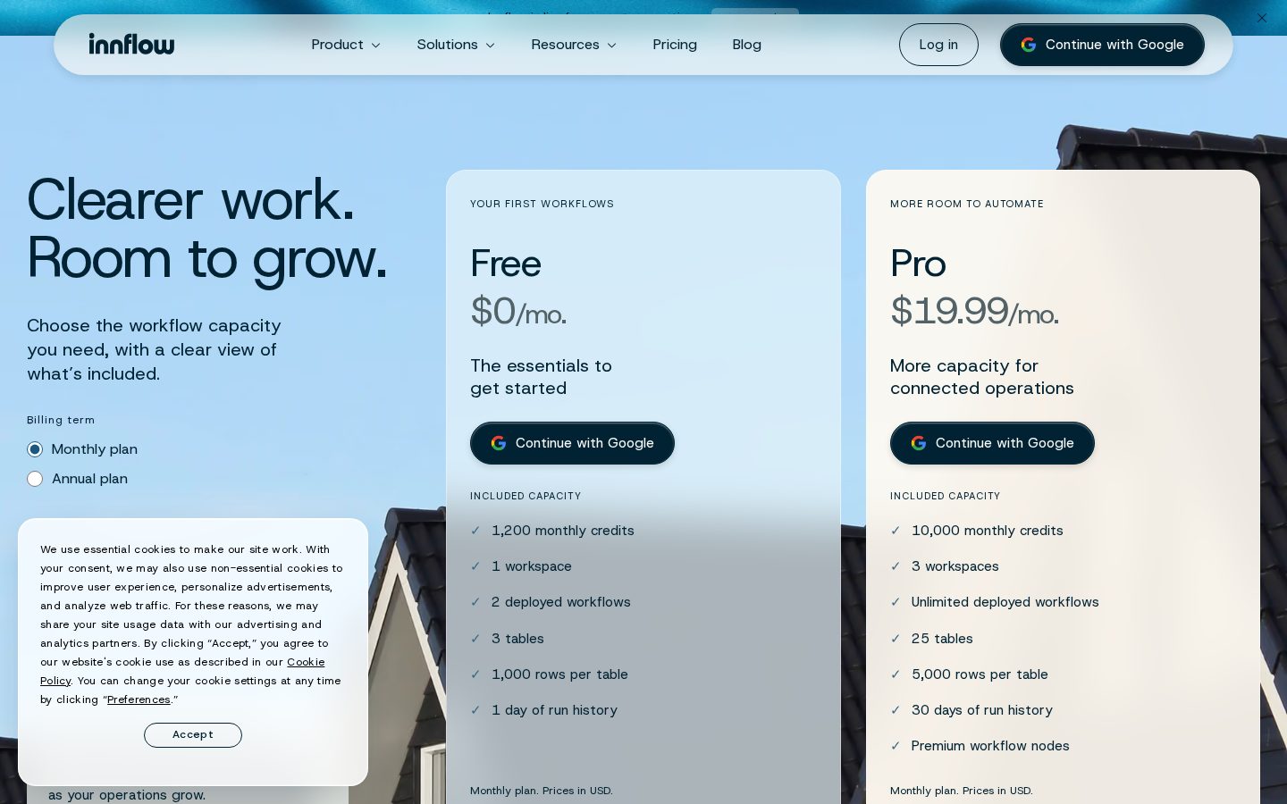 innflow Pricing