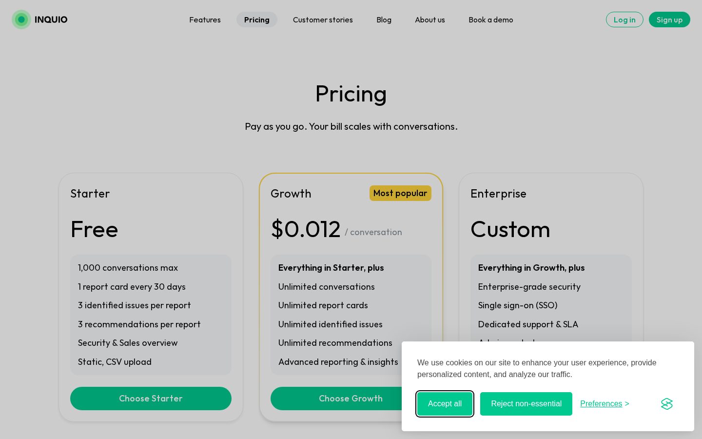 Inquio Pricing