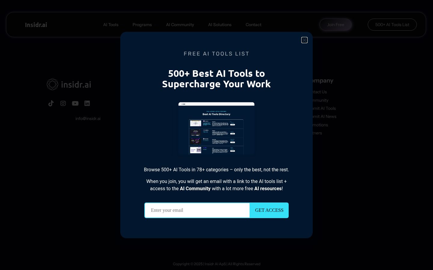 Insidr.ai Homepage