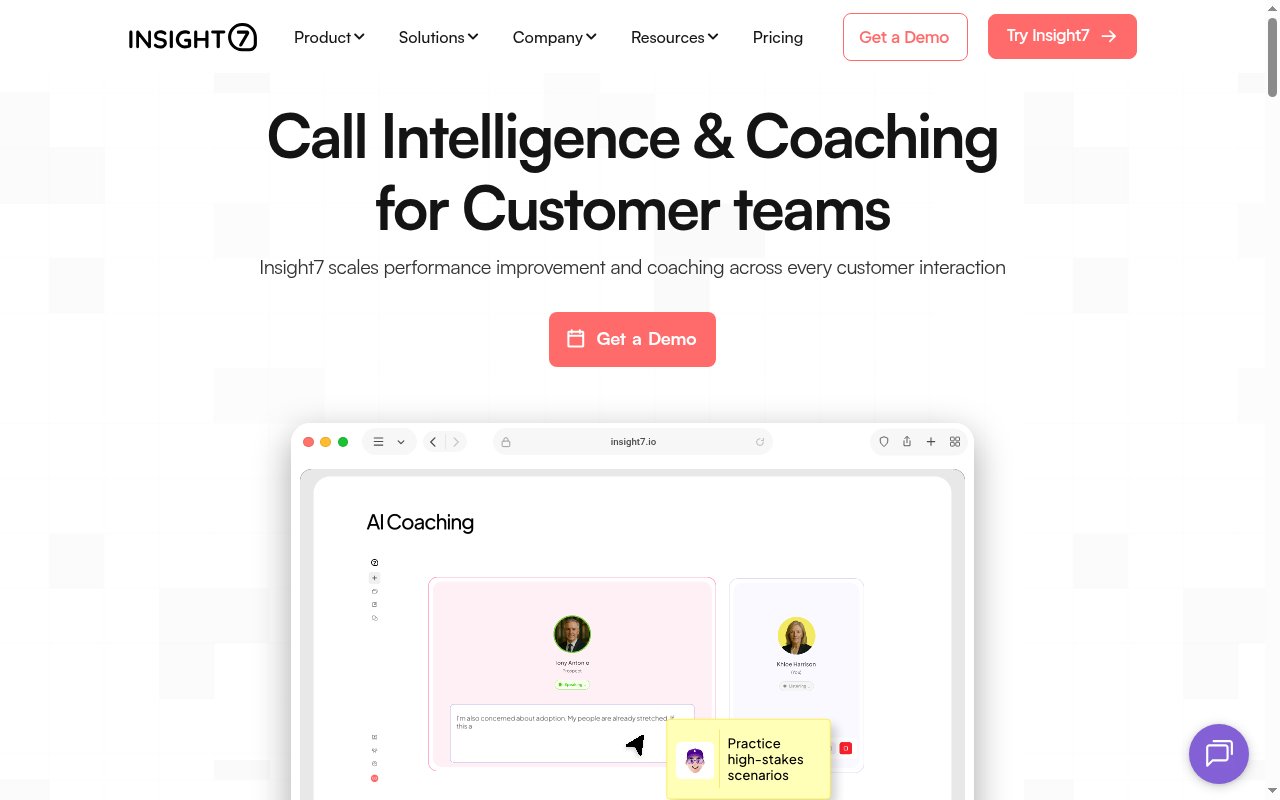 Insight7 homepage